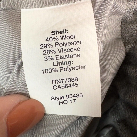 J. Crew Women's Gray Wool Blend Elastic Waistband Lined Sidewalk Skirt Size 16 - Picture 5 of 5